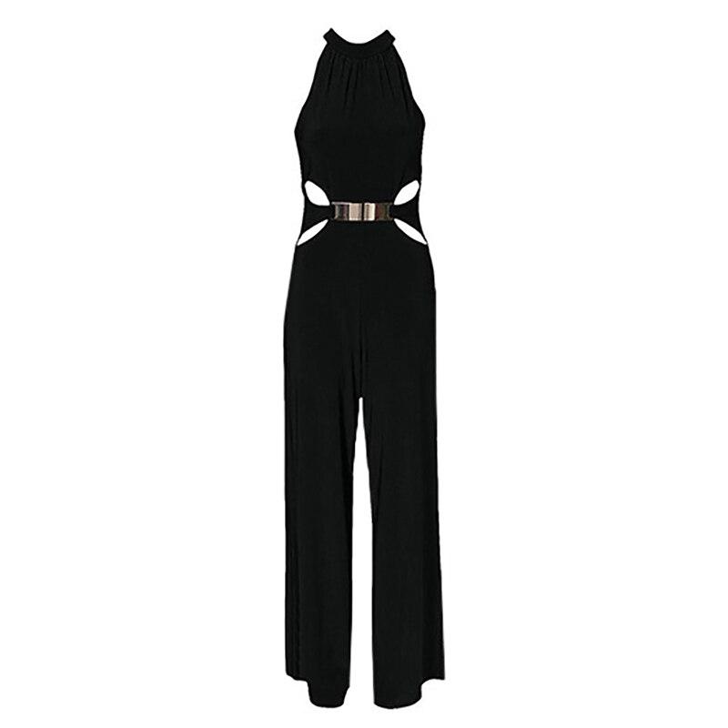 Elegant Hollow Out Jumpsuit Sleeveless Loose Pants - Easy Pickins Store
