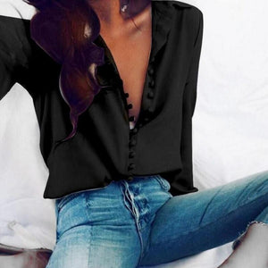 Elegant Long Sleeve Button Blouse - Easy Pickins Store