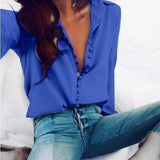 Elegant Long Sleeve Button Blouse - Easy Pickins Store