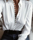 Elegant Long Sleeve Button Blouse - Easy Pickins Store