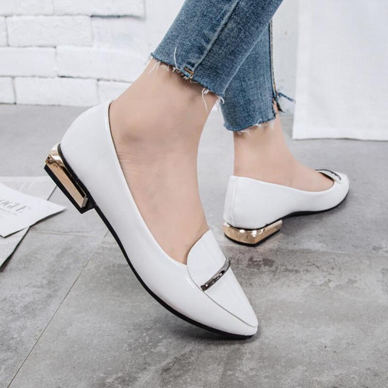 Elegant Pointed Toe Flat Leather Flats - Easy Pickins Store