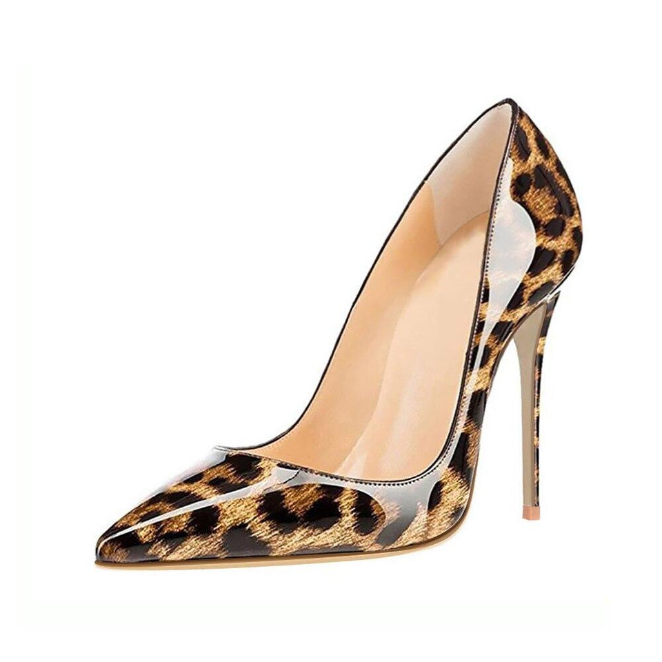 Fashion Leopard Pointed Toe Ultra Thin High Heels - Easy Pickins Store