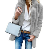 Faux Fur Cardigans Coat Thick Fluffy Long Sleeve Jacket - Easy Pickins Store