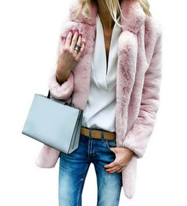Faux Fur Cardigans Coat Thick Fluffy Long Sleeve Jacket - Easy Pickins Store