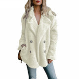 Faux Fur Coat Lapel Long Sleeve Teddy Overcoat - Easy Pickins Store