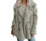 Faux Fur Coat Lapel Long Sleeve Teddy Overcoat - Easy Pickins Store