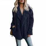 Faux Fur Coat Lapel Long Sleeve Teddy Overcoat - Easy Pickins Store