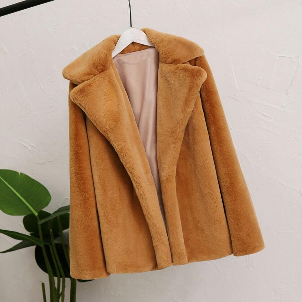 Faux Fur Coat Thick Long Sleeve Cardigan - Easy Pickins Store