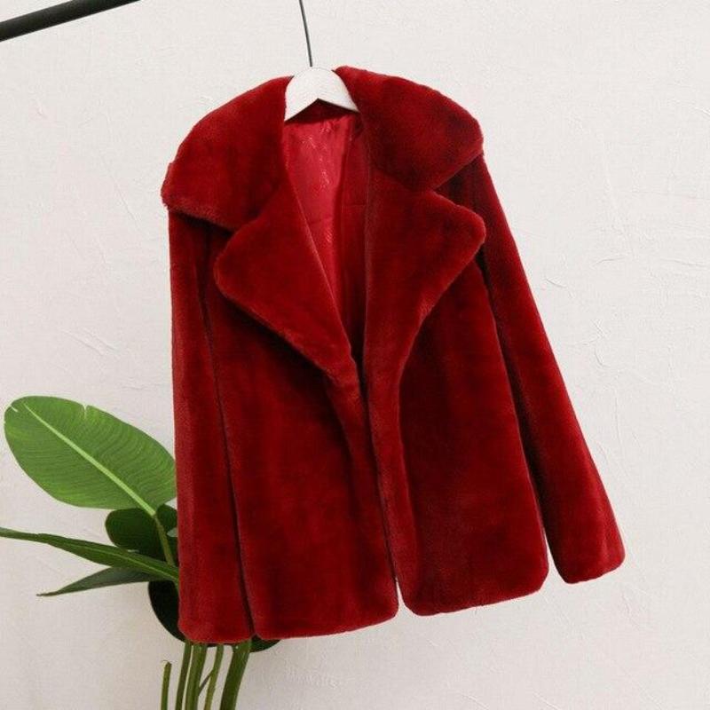 Faux Fur Coat Thick Long Sleeve Cardigan - Easy Pickins Store
