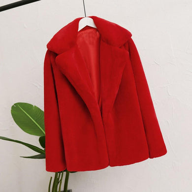 Faux Fur Coat Thick Long Sleeve Cardigan - Easy Pickins Store