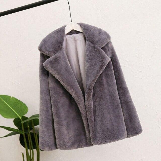 Faux Fur Coat Thick Long Sleeve Cardigan - Easy Pickins Store