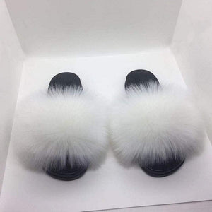 Faux Fur Slides Slippers Open Toe Furry Slide Flip Flop - Easy Pickins Store