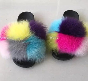 Faux Fur Slippers - Easy Pickins Store