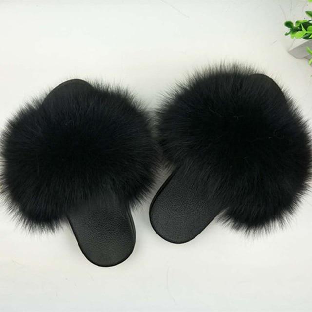 Faux Fur Slippers - Easy Pickins Store