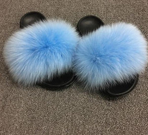 Faux Fur Slippers - Easy Pickins Store