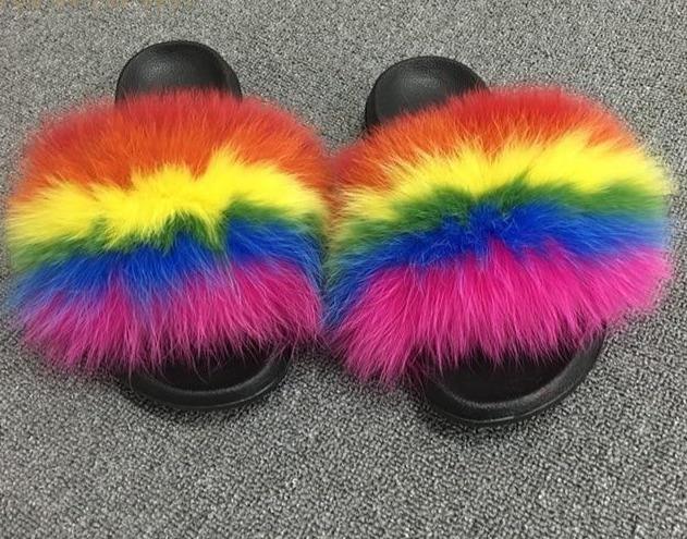 Faux Fur Slippers - Easy Pickins Store