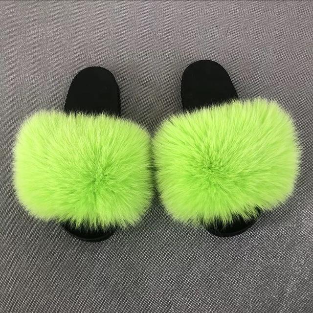 Faux Fur Slippers - Easy Pickins Store