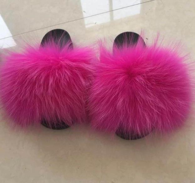 Faux Fur Slippers - Easy Pickins Store