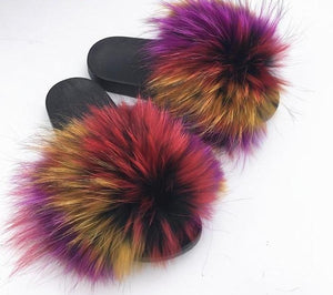 Faux Fur Slippers - Easy Pickins Store