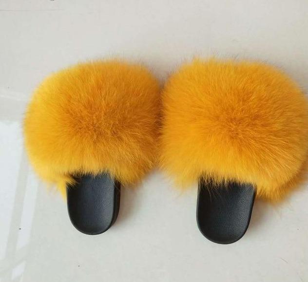 Faux Fur Slippers - Easy Pickins Store