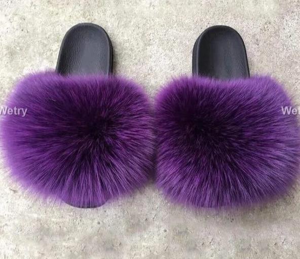 Faux Fur Slippers - Easy Pickins Store