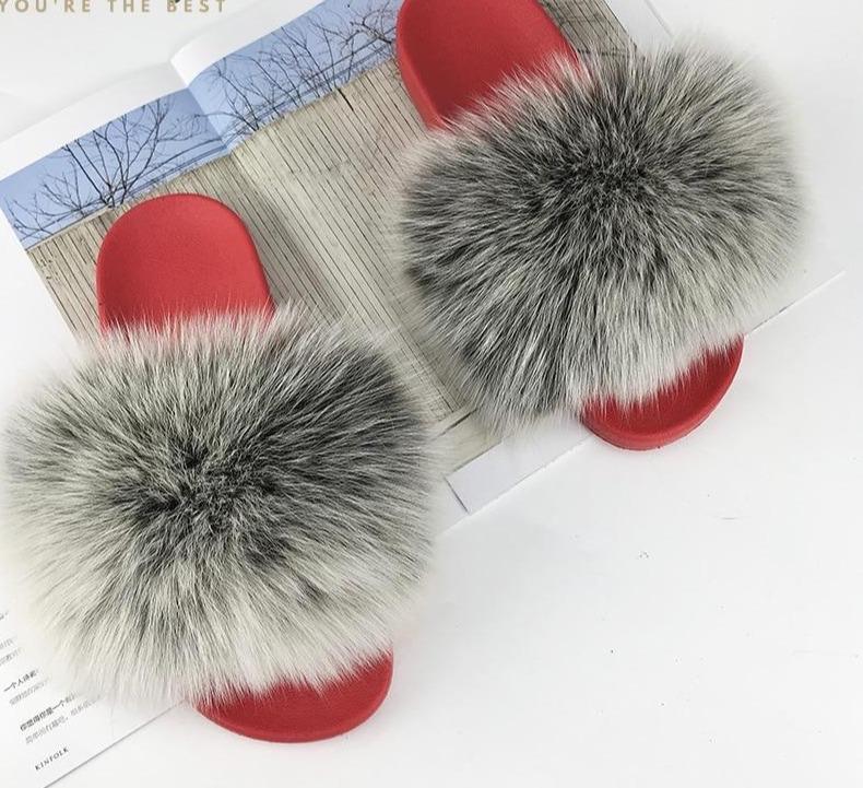 Faux Fur Slippers - Easy Pickins Store