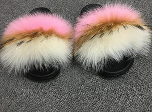 Faux Fur Slippers - Easy Pickins Store