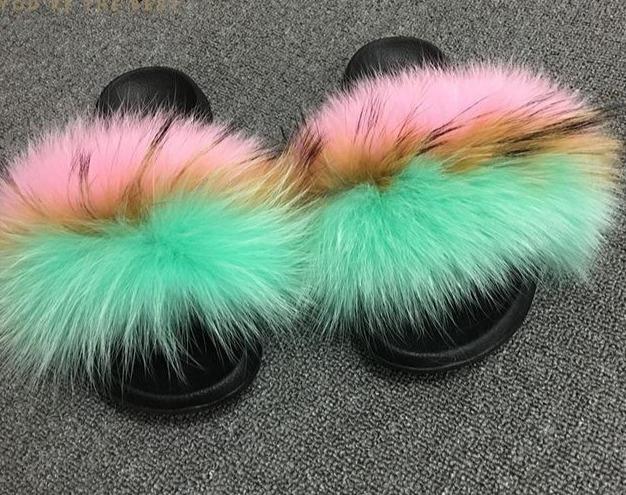 Faux Fur Slippers - Easy Pickins Store