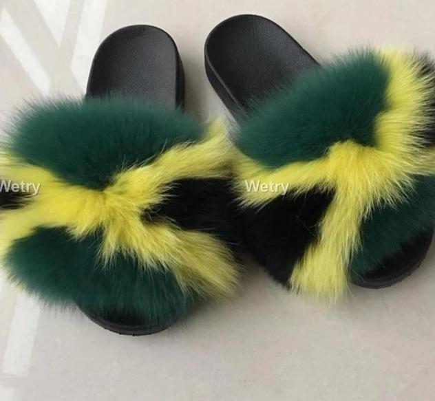 Faux Fur Slippers - Easy Pickins Store