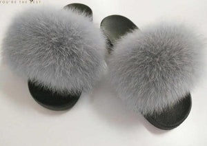 Faux Fur Slippers - Easy Pickins Store