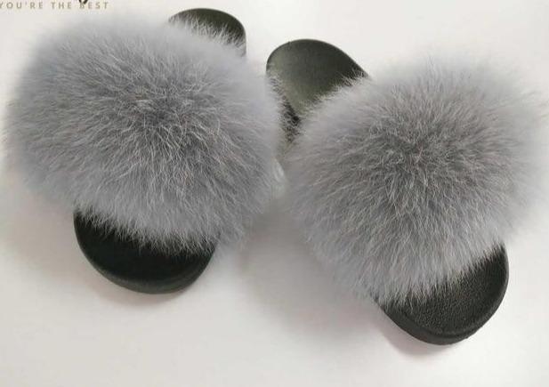 Faux Fur Slippers - Easy Pickins Store