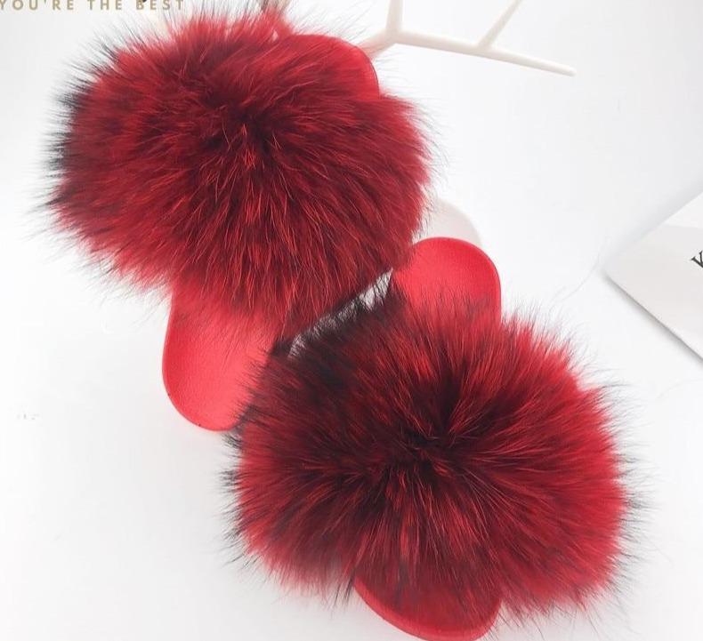 Faux Fur Slippers - Easy Pickins Store
