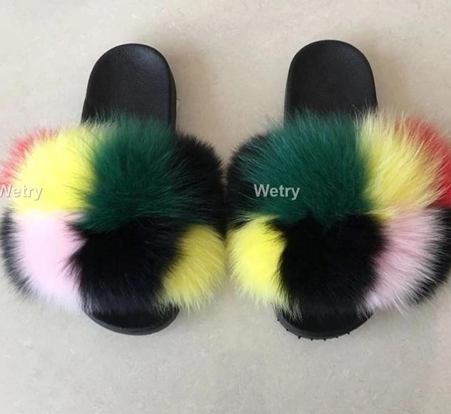 Faux Fur Slippers - Easy Pickins Store