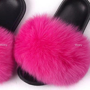 Faux Fur Slippers - Easy Pickins Store
