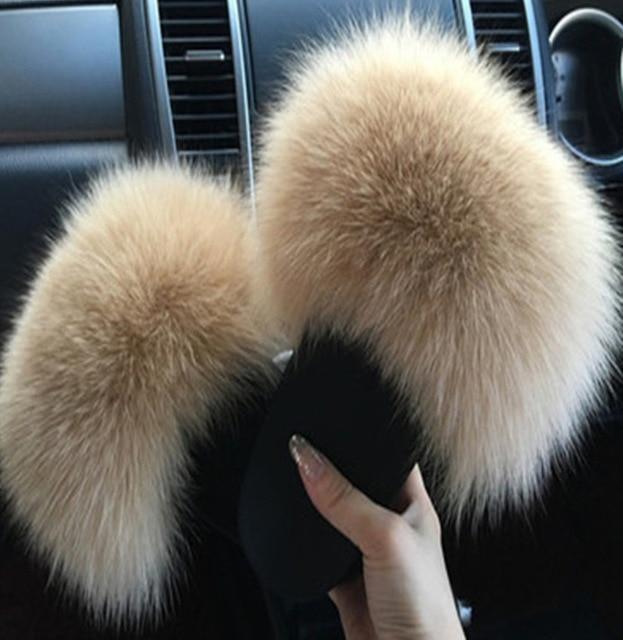 Faux Fur Slippers - Easy Pickins Store