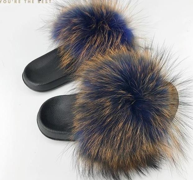 Faux Fur Slippers - Easy Pickins Store