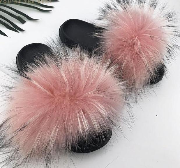 Faux Fur Slippers - Easy Pickins Store