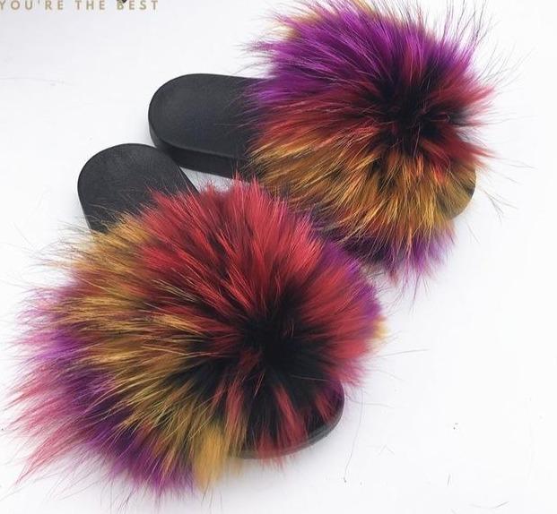 Faux Fur Slippers - Easy Pickins Store