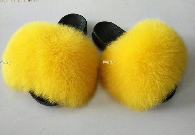 Faux Fur Slippers - Easy Pickins Store
