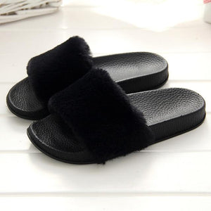 Faux Fur Slippers Slip On - Easy Pickins Store