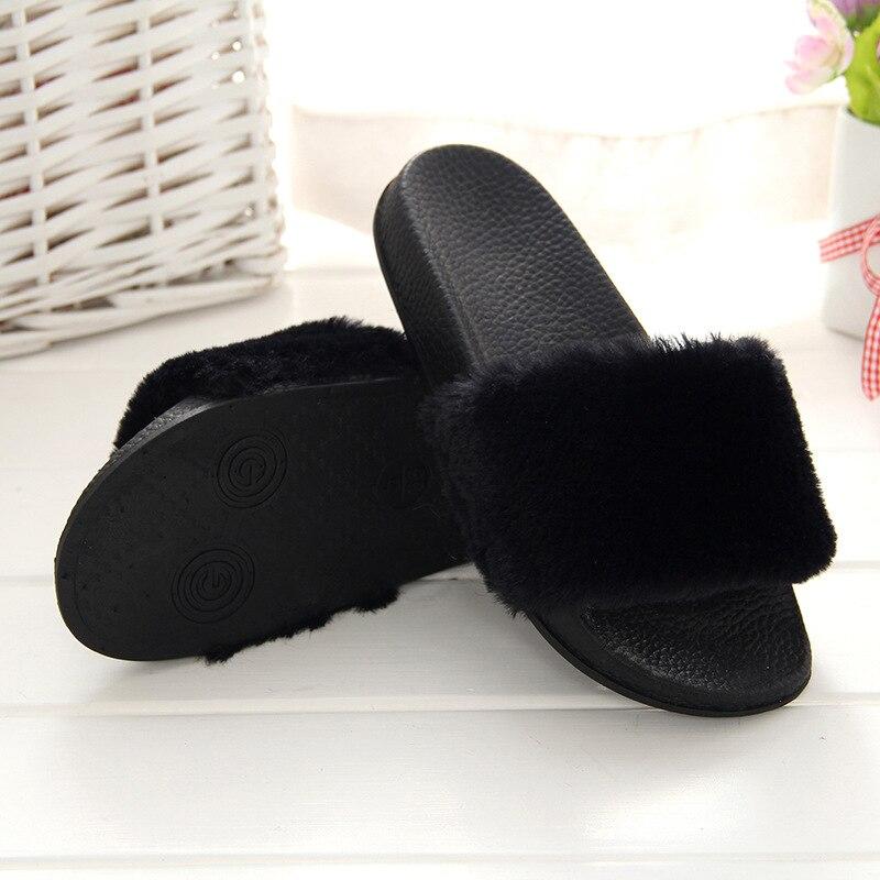 Faux Fur Slippers Slip On - Easy Pickins Store