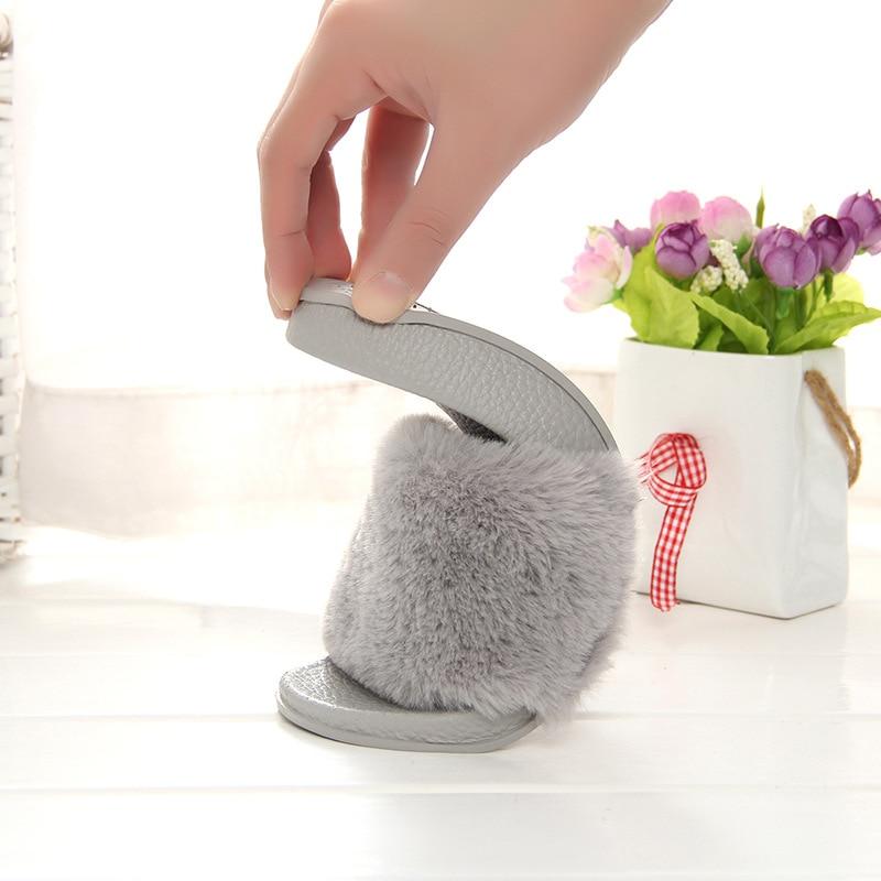 Faux Fur Slippers Slip On - Easy Pickins Store