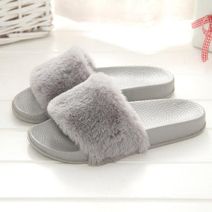 Faux Fur Slippers Slip On - Easy Pickins Store