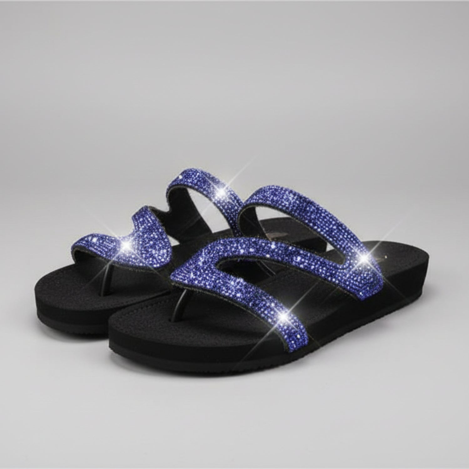 Bling Slippers Gladiator Low Heels Flat Sandals - Easy Pickins Store