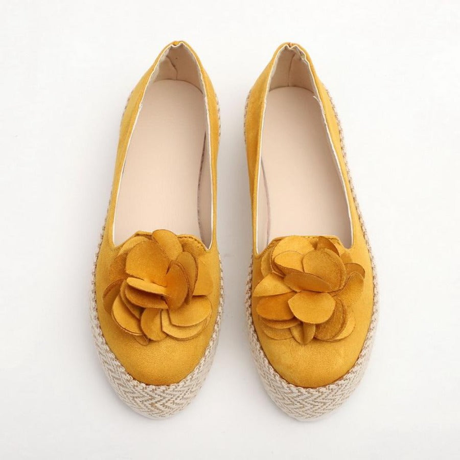 Flats Platform Sneakers Slip On Leather Loafers Floral - Easy Pickins Store
