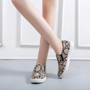 Flats Snake Print Loafers Slip On - Easy Pickins Store