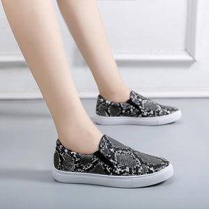 Flats Snake Print Loafers Slip On - Easy Pickins Store