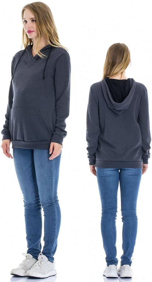 Fleece Sweatshirt Hoodie Kangaroo Pocket - Easy Pickins Store