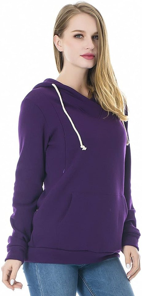 Fleece Sweatshirt Hoodie Kangaroo Pocket - Easy Pickins Store