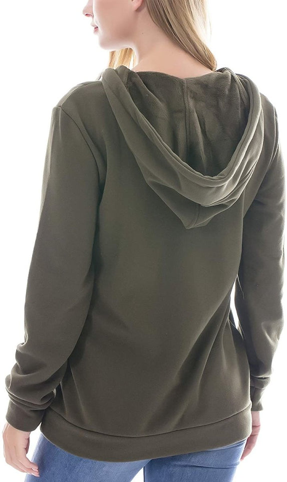 Fleece Sweatshirt Hoodie Kangaroo Pocket - Easy Pickins Store